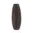 18" Dark Brown Ribbed Polyresin Table Vase