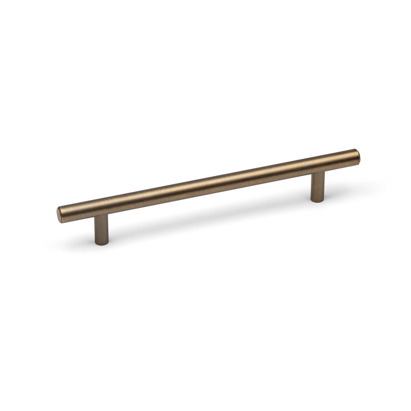 Antique Brushed Dark Brass  T-Bar Handles & Coordinating Pull Knob, 160mm