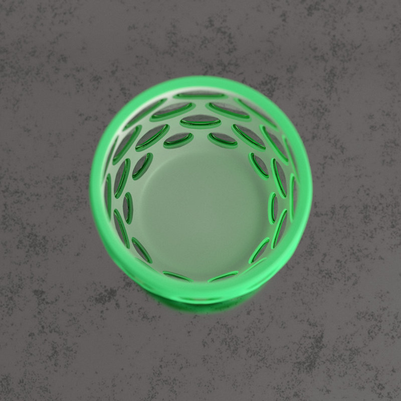 Lente Tumbler, Green Fluo