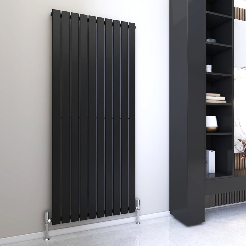 Aarvik Designer Radiator, 1800cm H x 680cm W, Black