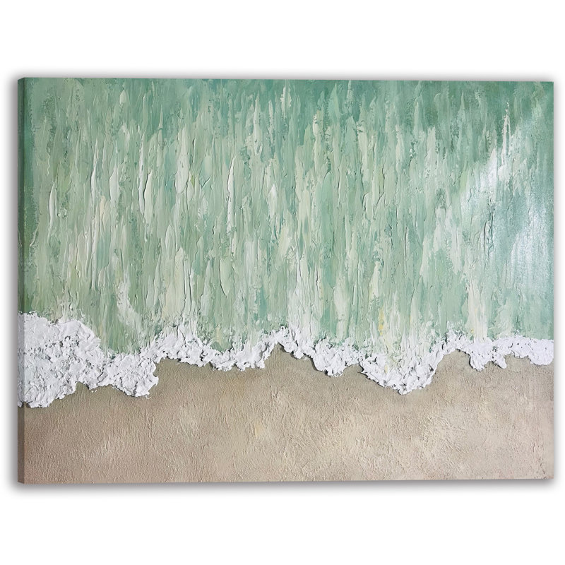 «Gentle Coastal Waves», art mural sur toile, H 12 po x l 16 po