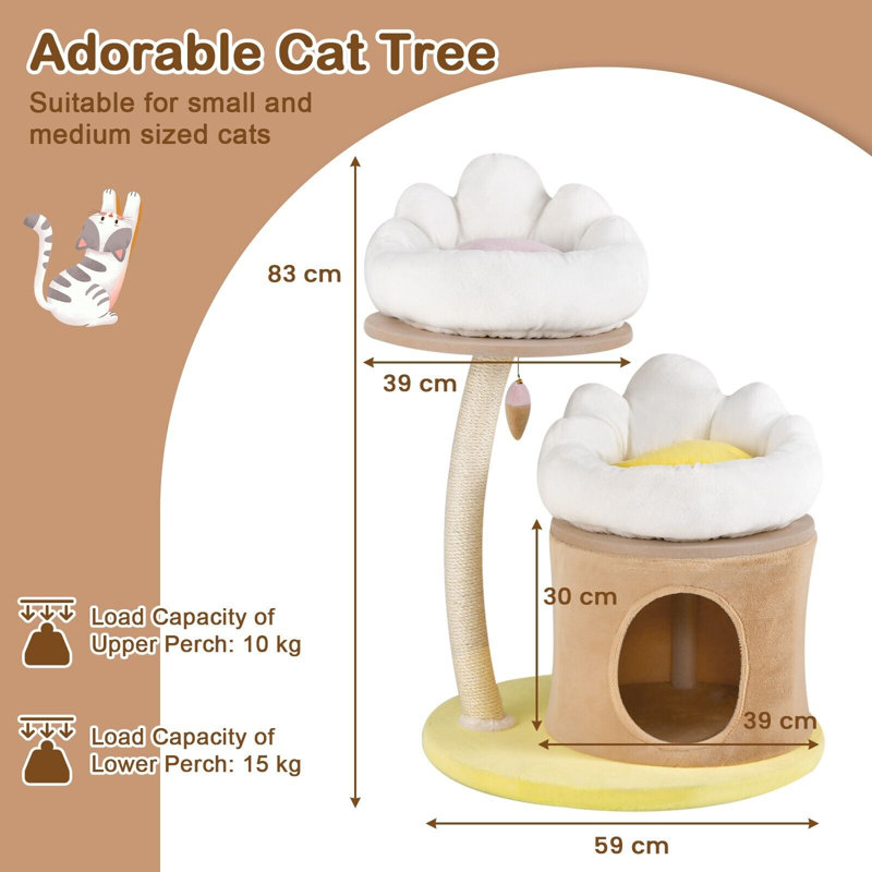 Aubie 32.68cm H Cat Tree