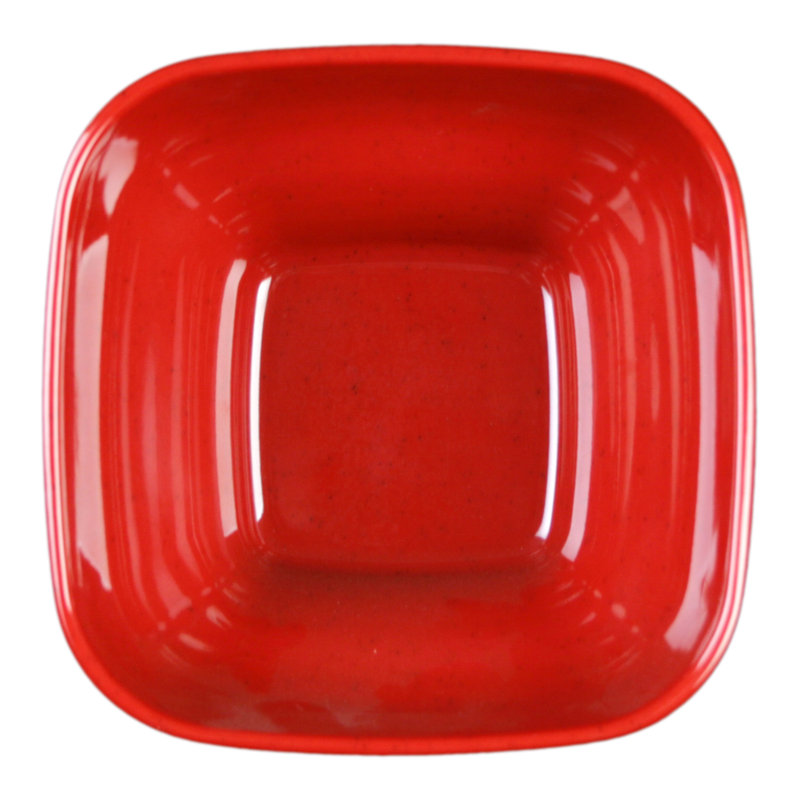 Bol rond à riz carré en mélamine 16 oz. Passion, Rouge