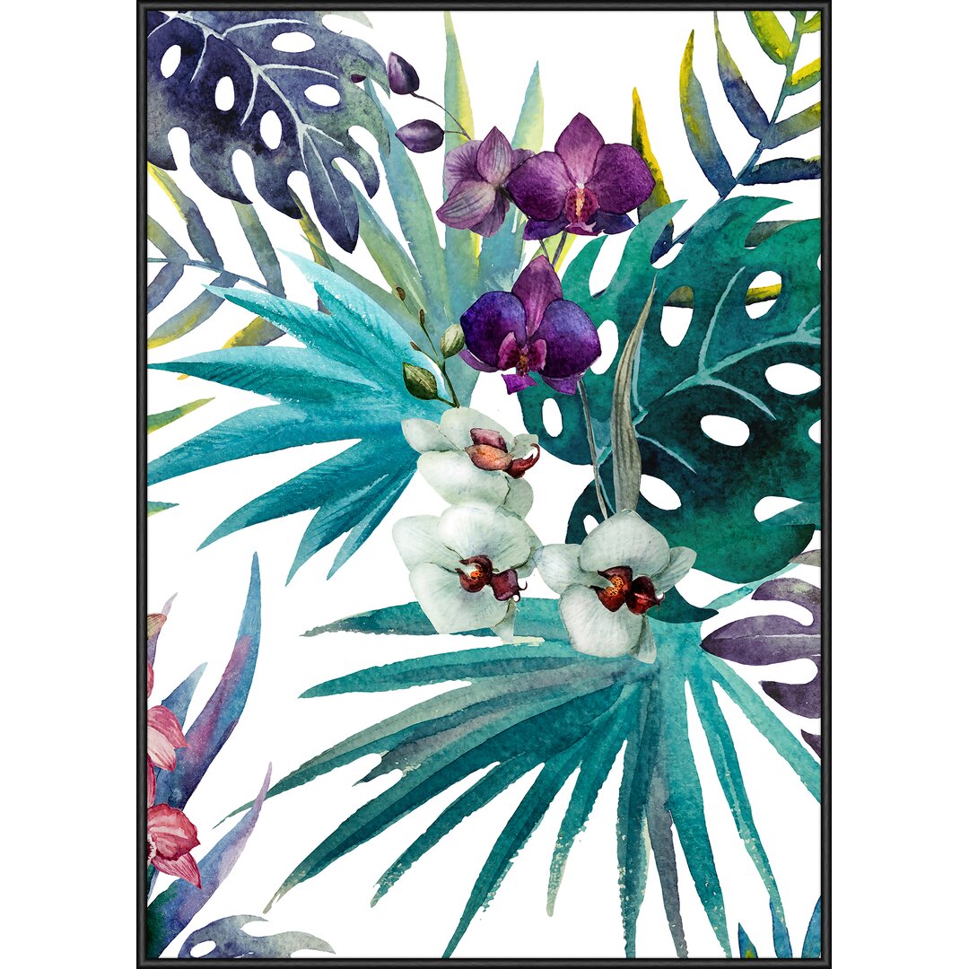 Gerahmtes Poster „Tropic Flower“, Kunstdruck