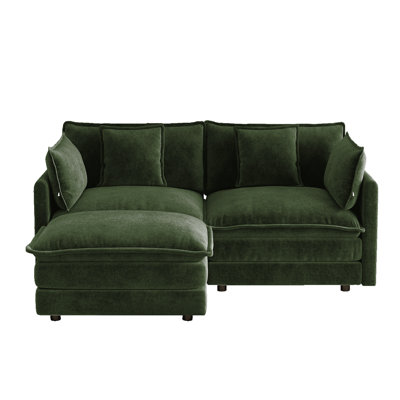 ModuForm Modular Sectional Sofa with Ottoman for Small Living Room Spaces