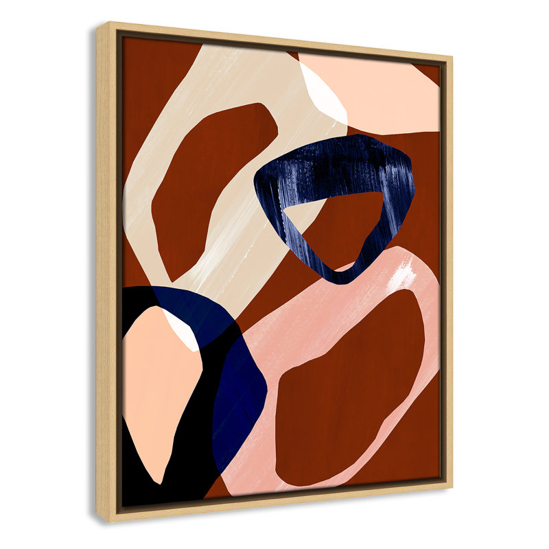 Loop I Print par Violets Print House, Framed Canvas, Natural Floater, L 17,5 po x H 21,5 po