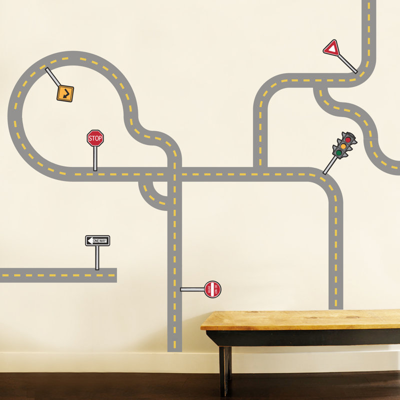 Décalcomanie murale routes