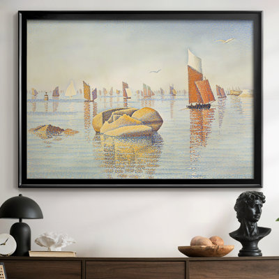 Evening Calm, Concarneau (Opus 220)-Paul Signac-Framed Gallery Wrapped Canvas-1891