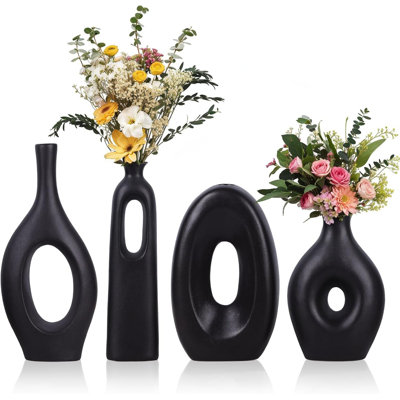 Black Ceramic Vase