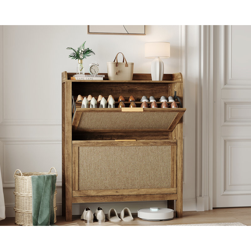 Range-chaussures Farmhouse Rattan