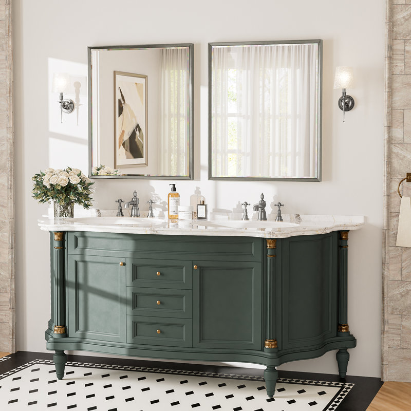 Miroir de salle de bain, 30''×36'', Nickel brossé