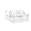 Causeuse inclinable en cuir avec dossier en fibre