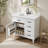 36 Inch Bathroom Vanity with Ceramic Sink Top, Solid Wood Frame, MDF & Poplar Cabinet, Flip Drawers, Adjustable Shelf, and Zinc Alloy Handles, Freestanding Storage Cabinet (Faucet Not Included)-135276465