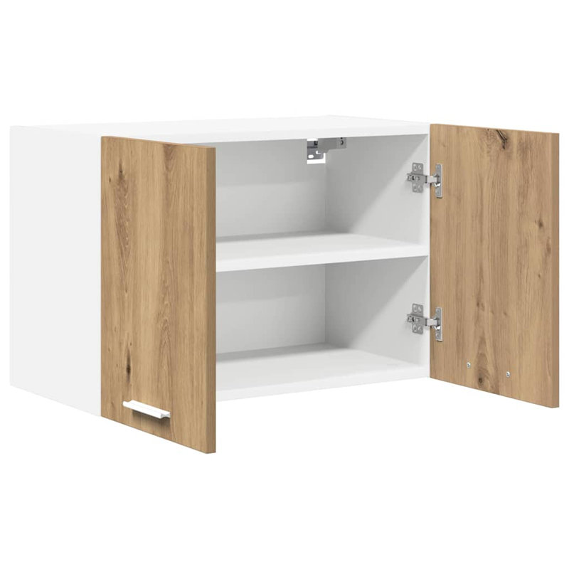 Vidaxl Hanging Cabinet Riga 2 Pcs Black Oak And White 60 X 31 X 40 Cm, Artisan Oak/White