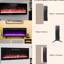 Foyer ultra-mince 42 pouces, à DEL, 5 réglages de vitesse de flamme, foyer encastré de style encastré et encastré 42 po, chaleur 1400 W, 16 couleurs, option de plateau de lit Ember