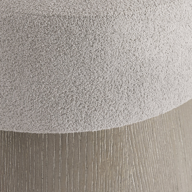 Linea Upholstered Bench, Linea - Cerused Greige Finish