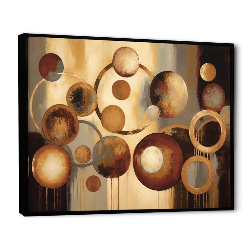 Aged Barrel Universes III - Abstract, reproduction encadrée, H 12 po x l 20 po x P 1 po, Cadre flottant noir