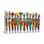 Abstract Colourful African Women With Traditional Headdresses-584266566