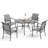 Asfand 4 - Person Patio Dining Set with Round Table , Cushions Included