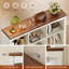 Étagère de rangement à 9 cubes, tablette moderne à 3 niveaux avec tablettes ajustables pour la maison ou le bureau, noyer et blanc