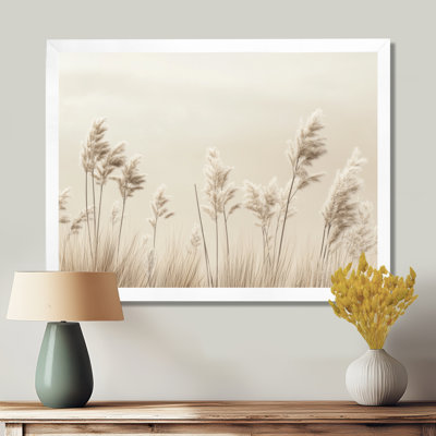 «Minimal Grass Horizon Meadows II», art mural beige