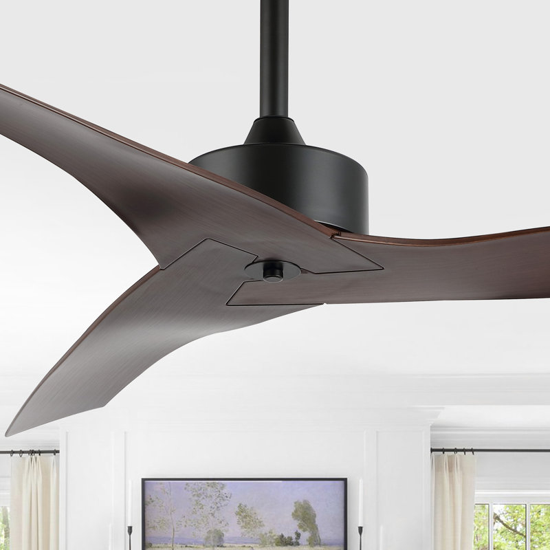 Ventilateur de plafond 50 "à 3 pales avec télécommande Artisha, Brun