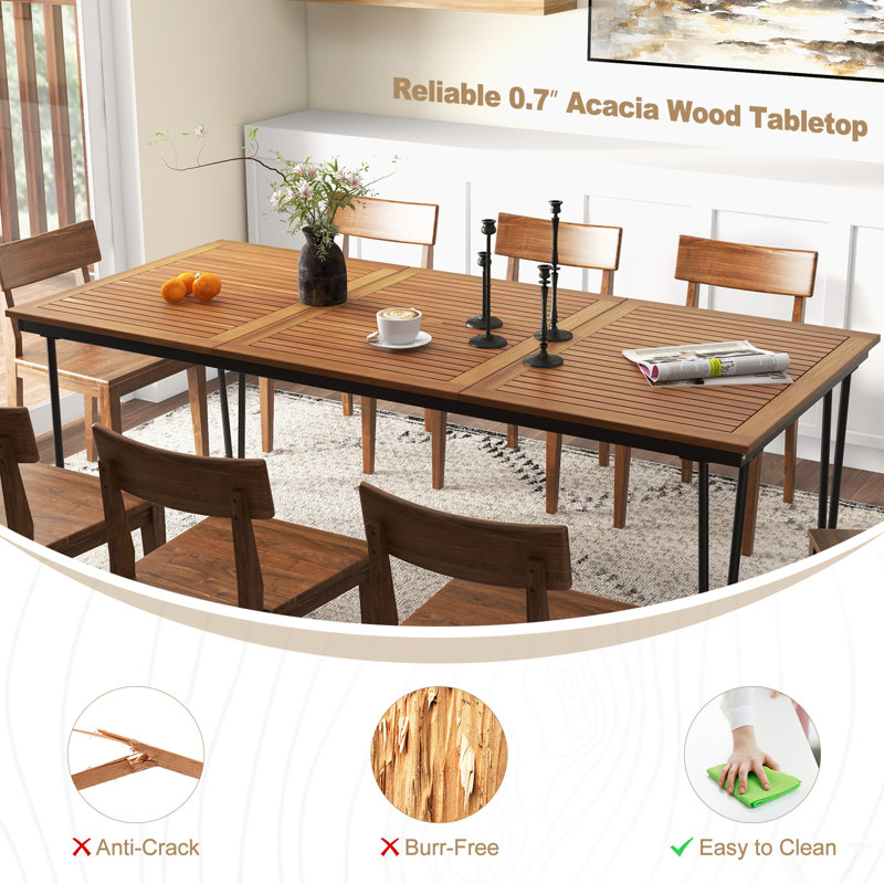 Berntraud Rectangular Outdoor Dining Table