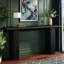 Console 63 po, canapé long en bois