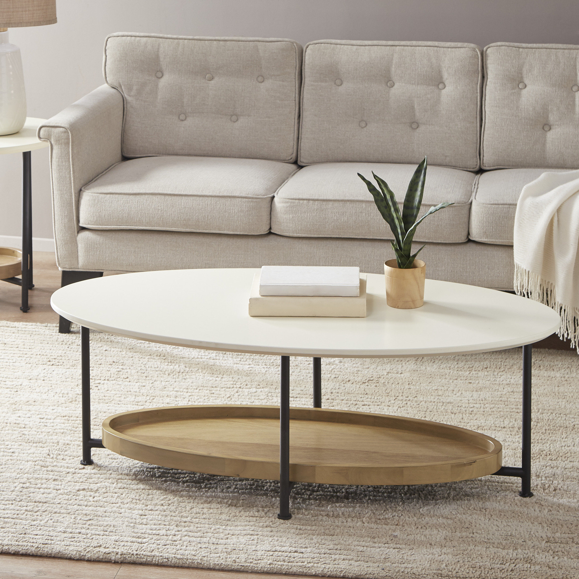 Wade Logan Alasteir 4 Legs Coffee Table with Storage & Reviews