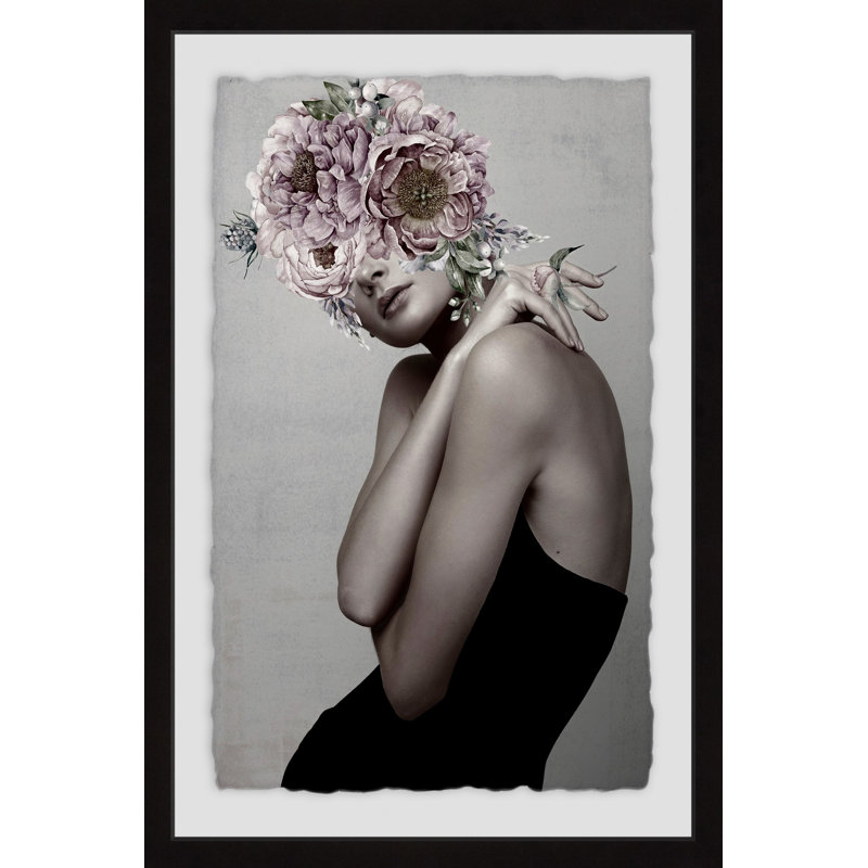 « floral chic », reproduction d’impression encadrée, H 45 po x l 30 po x P 1,5 po
