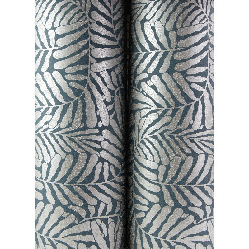Gabriel Espresso Fern Wallpaper, Teal