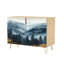 Buffet Buffet avec rangement Atmospherique en pin de montagne avec 2 portes pour le salon et la cuisine