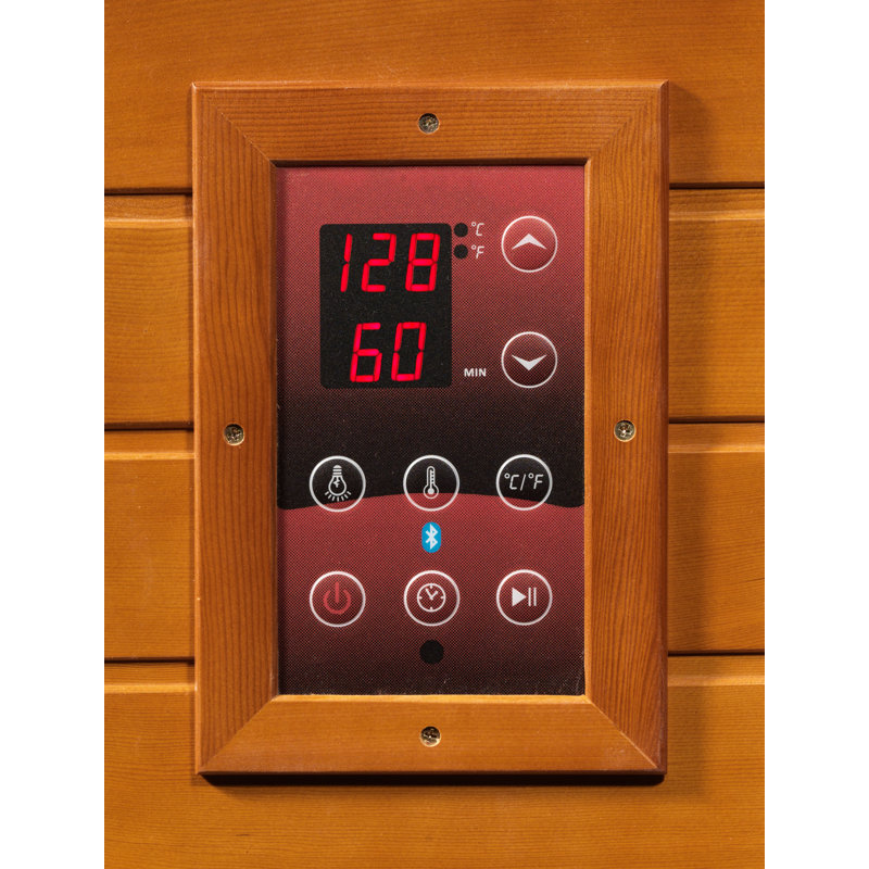 Dynamic Infrared 2 - Person Bluetooth Compatible FAR Infrared Sauna in Hemlock