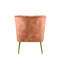 Fauteuil d'appoint en velours orange brûlé Sambell (chaise incluse seulement)