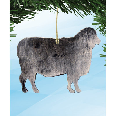 5'' Wood Animals Holiday Shaped Ornament