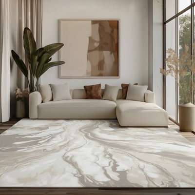 Galaxy Series Abrstract Black/Gray/Ivory/Beige Area Rug