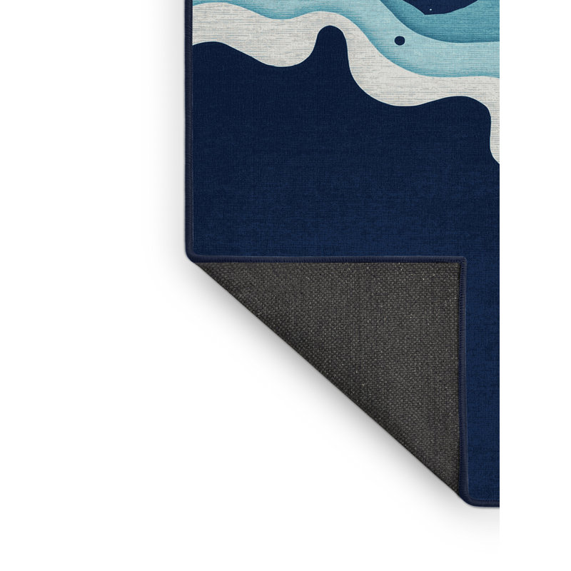 Tapis bleu moelleux moelleux et moelleux Fairbanks, îles Galapagos, Équateur, 3 x 5