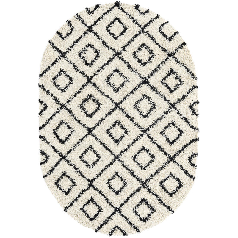 Attore Geometric Indoor Rug, Oval 5'3" x 8'