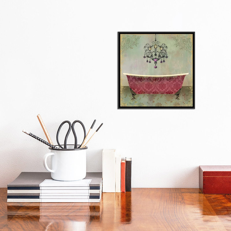 " Boudoir Bath II " by PI Studio, 18" H x 18" W x 1.5" D, No Mat, Black Framed Canvas