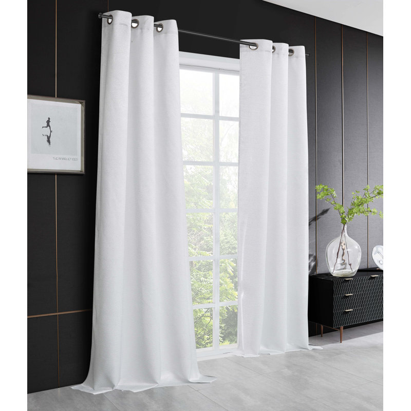 Paire de rideaux isolants avec œillets Mistretta, Argent, L 38 po x L 84 po