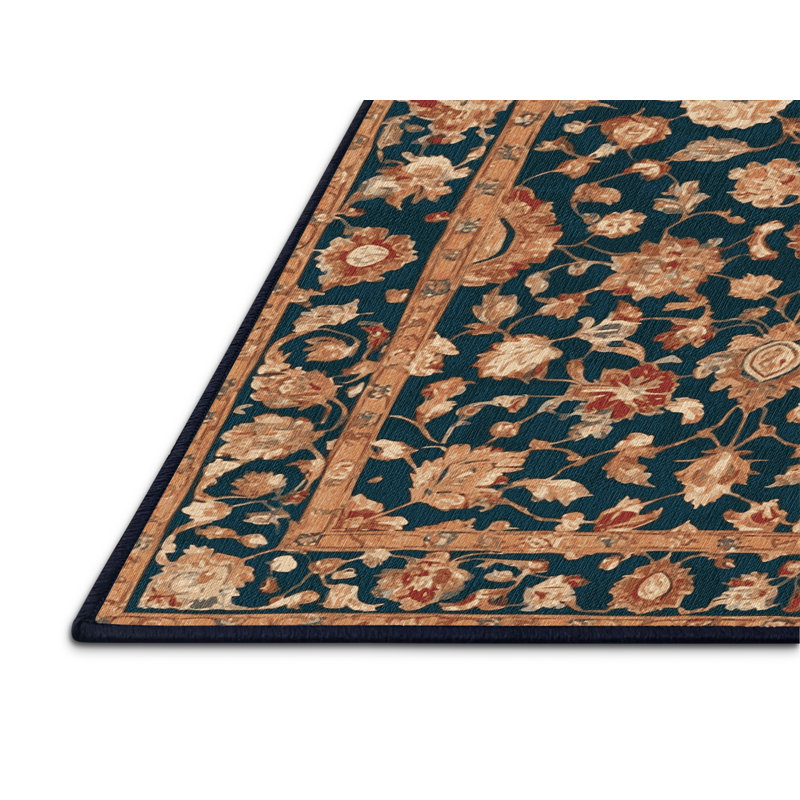 Machine Washable Persian Gray Area Rug, Rectangle 4' x 6'