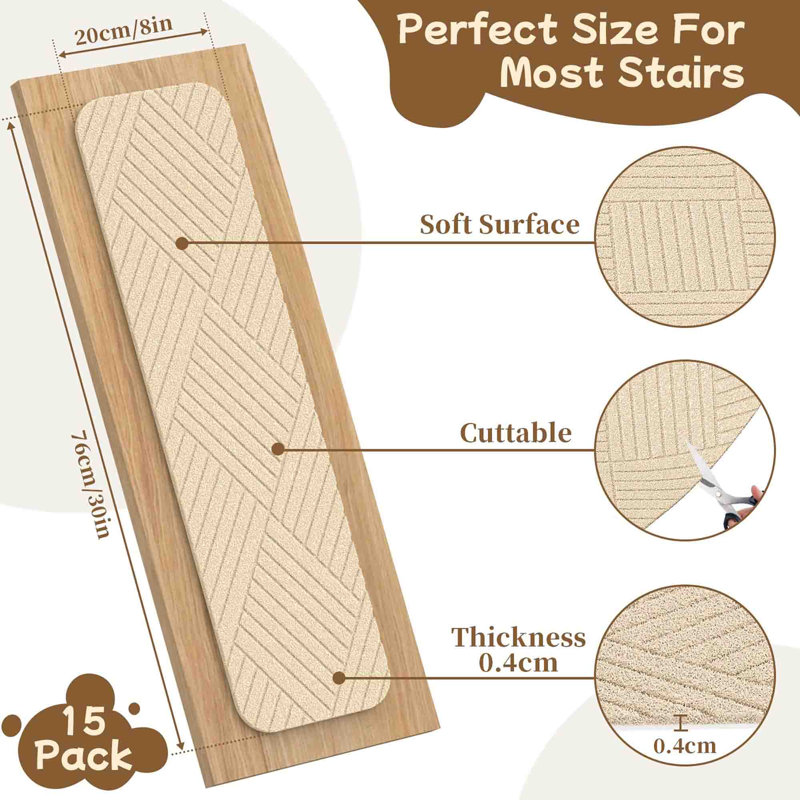 Non-Slip Stair Tread, Beige