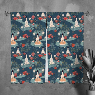 Paire de rideaux obscurcissant en polyester Mateah