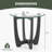 23.5 Inch Round End Side Table with Tempered Glass Tabletop