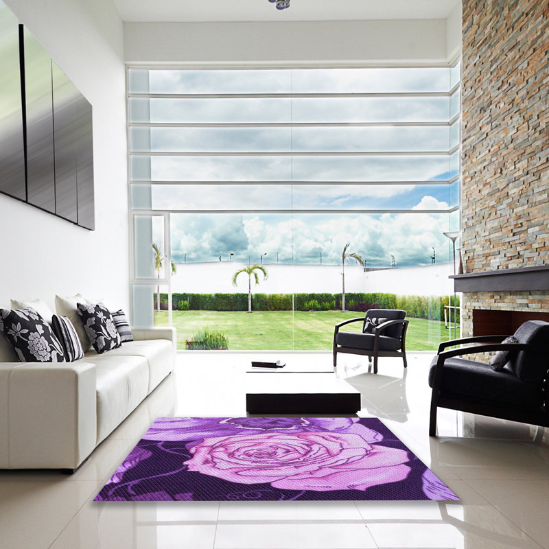 Performance Wool Floral Indoor Rug, Square 8'