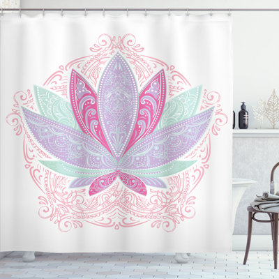 Ambesonne Lotus Shower Curtain Flower Exotic Petals Print -  sc_331252