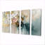 «Gold Floral Brushstroke», ensemble de décoration murale fleurs abstraites-1663992531