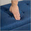 Repose-pieds avec rangement, banc de rangement rembourré en lin avec plateau relevable et capitonnage à boutons pour le salon