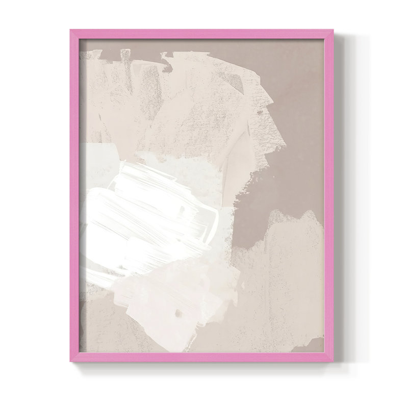 Cloud Slate I Framed Print - Solid Wood, Pink, 10" H x 8" W