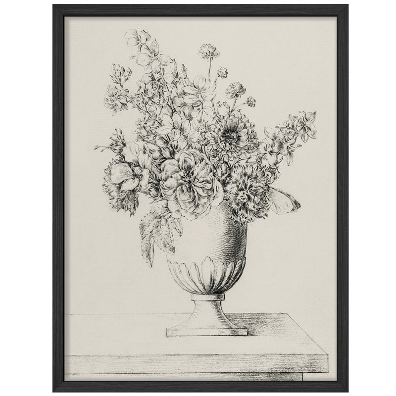 "Vase fleurs bouquets rustiques, Noir, H 16 po x l 12 po